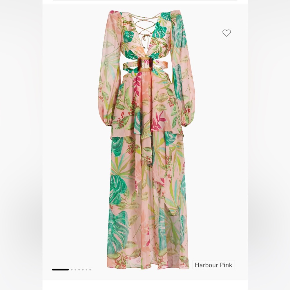 PatBO Tropicalia Cut-Out Maxi Dress